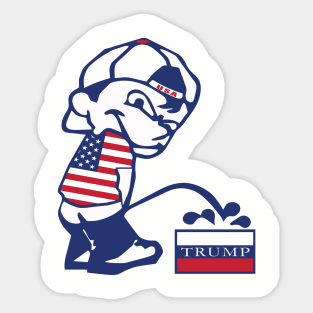 Pee On Russian Trump Sticker